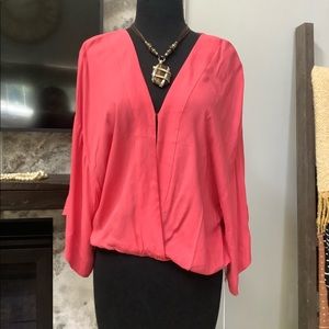 NWT Pink Flowy Sleeve Blouse - M